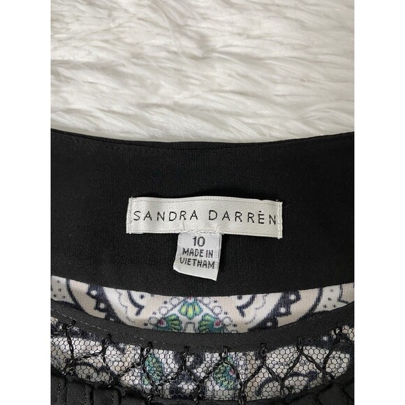 Sandra Darren Maxi Dress Women's Size 10 Multicolor Paisley Halter Neck Stretch - Picture 5 of 13